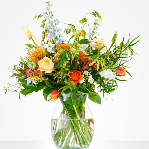 Boeket in zachte herfstkleuren
