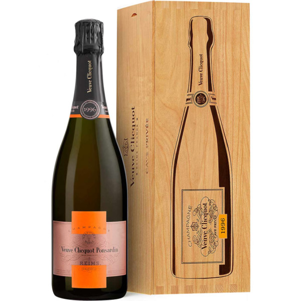 Veuve Clicquot Vintage 1996 Cave Privées Rosé in wijnkist 75CL