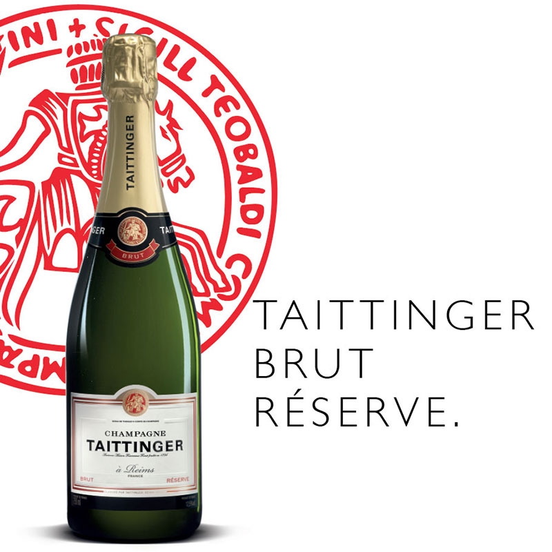 Taittinger Brut Réserve detail Pakket met 6 flessen à 75CL Taittinger Brut Réserve