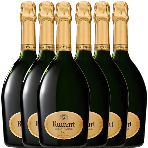 Pakket met 6 flessen à 75CL Ruinart Brut