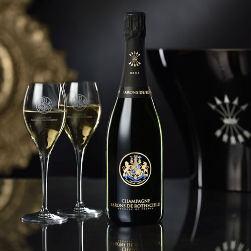 Barons de Rothschild Brut 75CL in luxe geschenkdoos met glazen