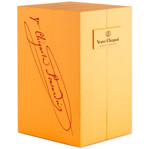 Veuve Clicquot Demi-Sec 75 CL in luxe Geschenkbox met 2 champagneglazen cadeaubox Veuve Clicquot Demi-Sec 75 CL Luxe geschenkbox met glazen
