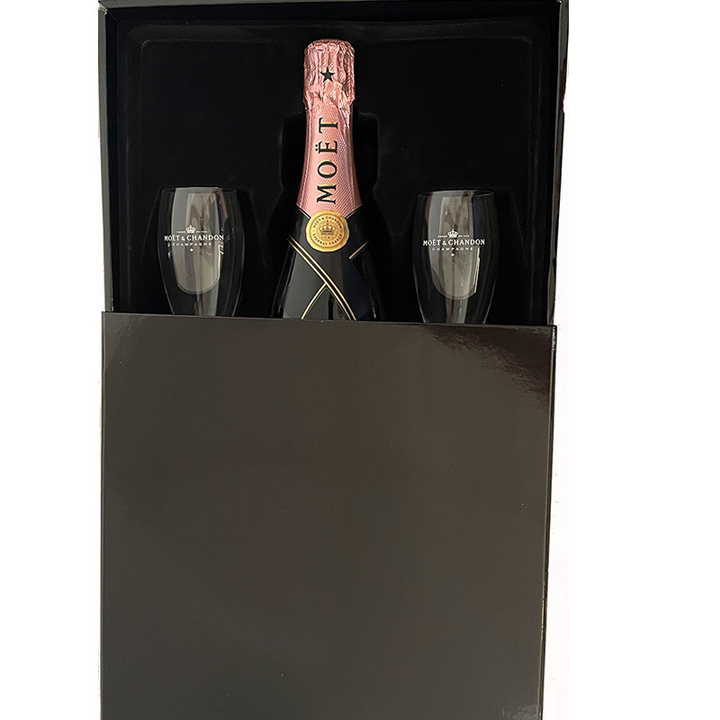 Moët & Chandon Brut Rosé 75CL in luxe geschenkdoos met glazen