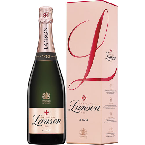 Lanson Le Rosé 75CL in geschenkverpakking