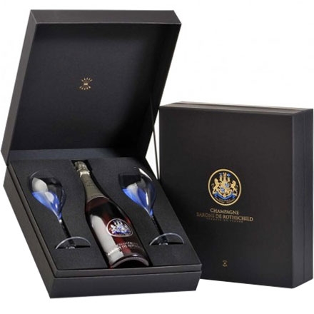 Barons de Rothschild Rosé 75CL in luxe geschenkdoos met glazen