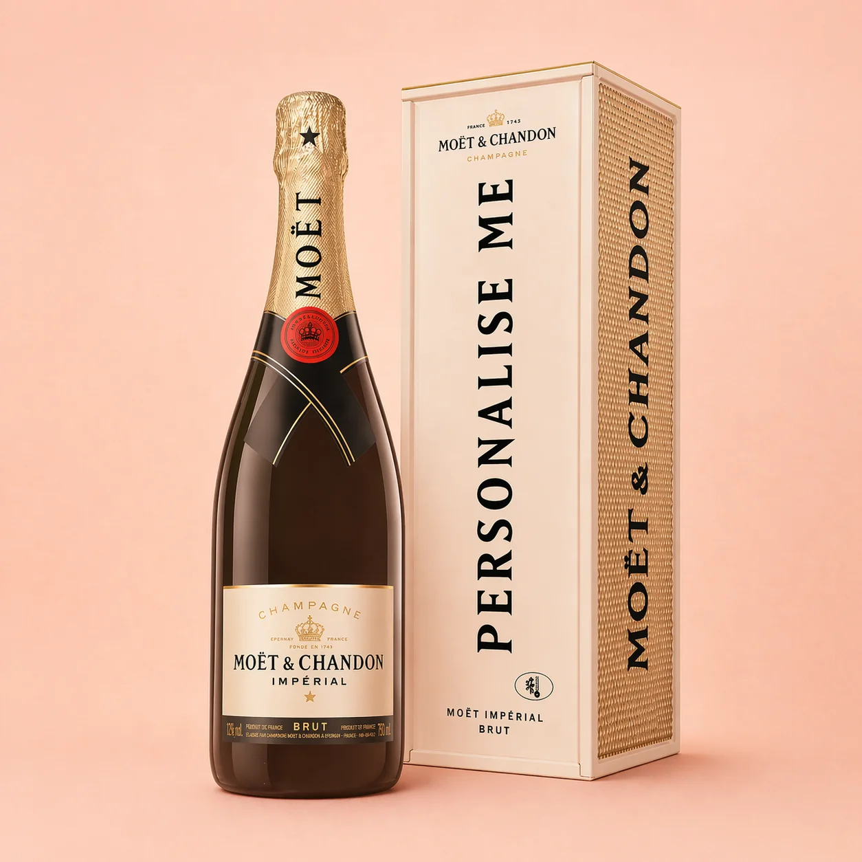 Moët & Chandon Personalised Brut champagne met luxe geschenkdoos