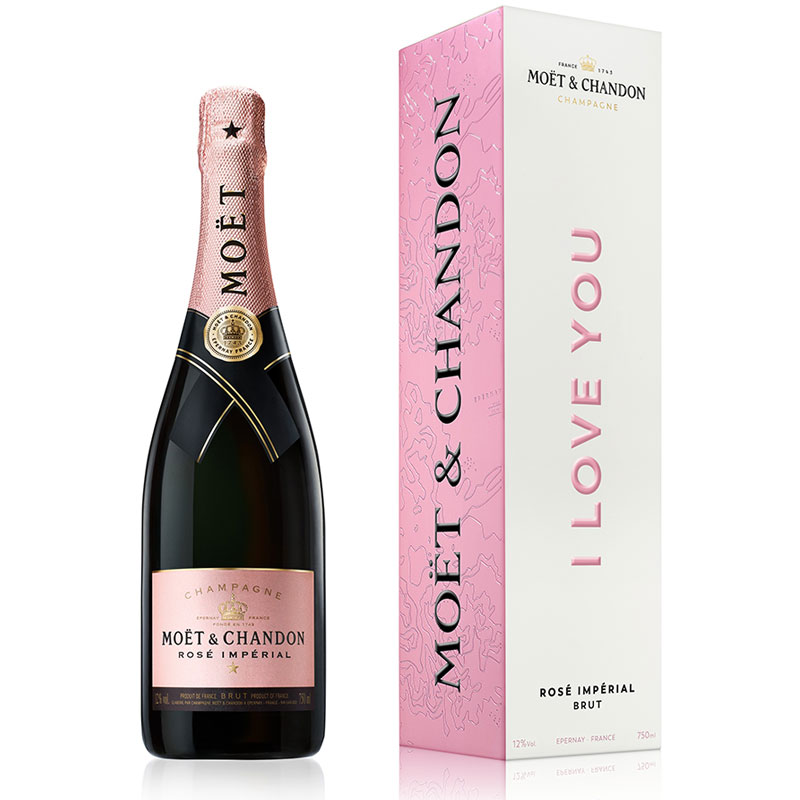 Moët & Chandon Rosé in I love you giftbox 75cl