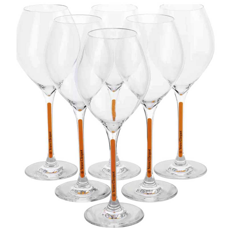 6 stuks Veuve Clicuot Prestige Champagne glazen