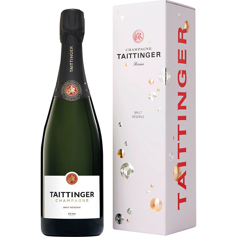 Taittinger Brut Réserve 75 CL in Diamonds geschenkverpakking