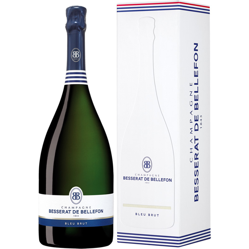 Besserat de Bellefon Cuvee Bleu Brut Magnum in geschenkverpakking 1,5 Liter