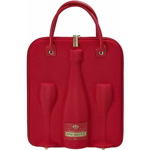 Piper-Heidsieck Cuvée Brut 75CL in Travelbag cooler met 2 flûtes