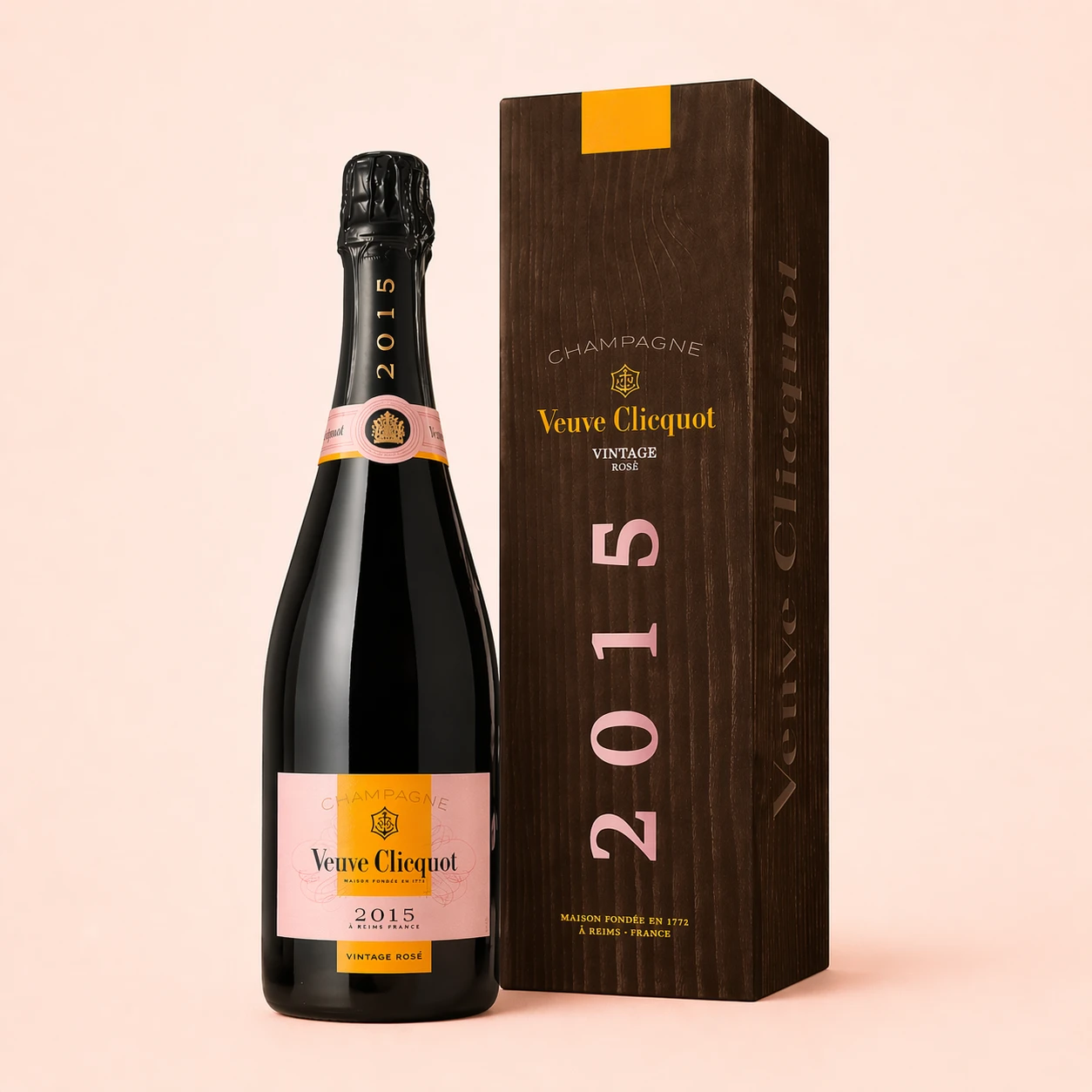 Veuve Clicquot Vintage Rosé 2015 champagne met luxe geschenkdoos