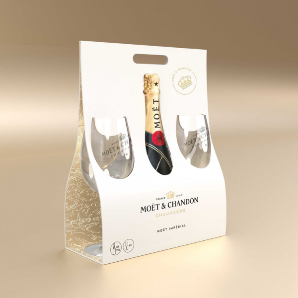 Moët & Chandon brut Impérial Geschenkbox met glazen!