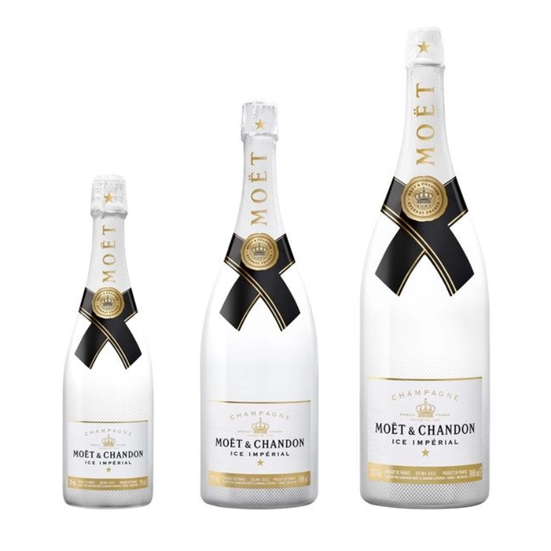 Drie forrmaten Moët Chandon Ice Impérial