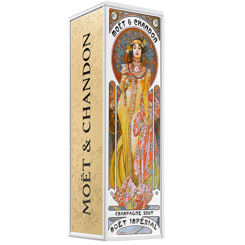 Moët & Chandon  by Alfons Mucha Woman with Golden dress