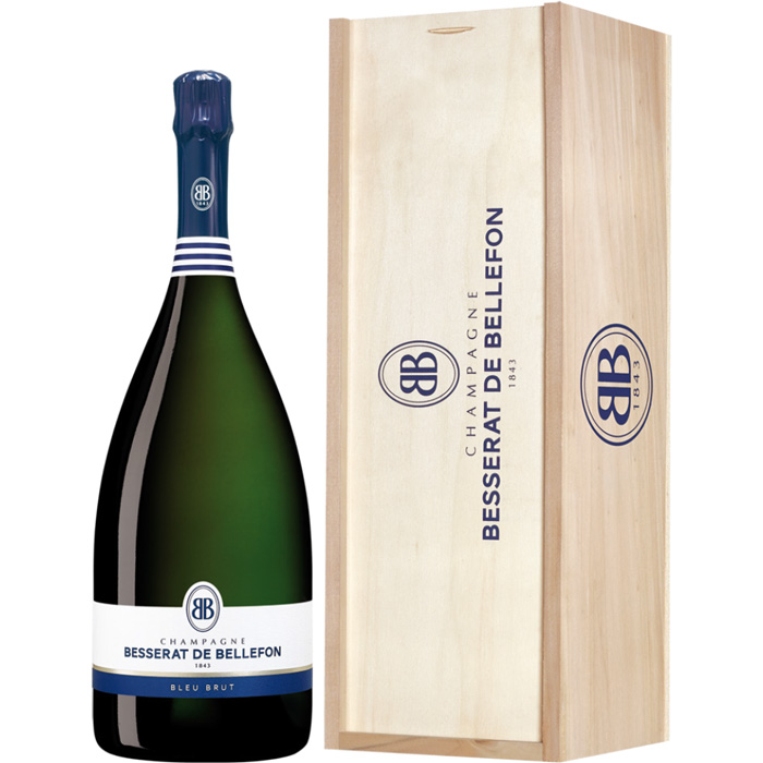 Besserat de Bellefon Cuvee Bleu Brut Jeroboam in kist 3 Liter fles