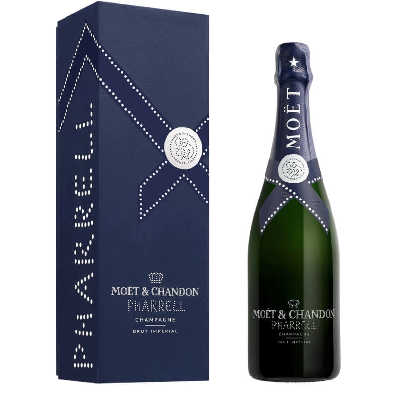 Moët & Chandon Pharrell Midnight Blue Limited Edition Brut Impérial champagne in geschenkverpakking