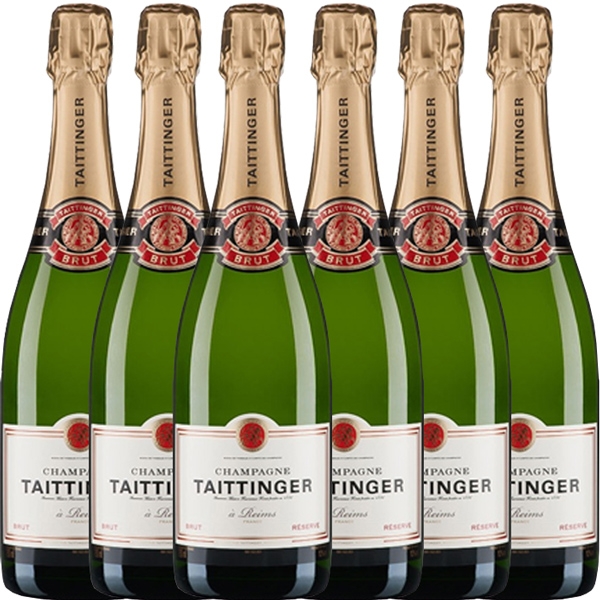 Pakket met 6 flessen à 75CL Taittinger Brut Réserve Pakket met 6 flessen à 75CL Taittinger Brut Réserve
