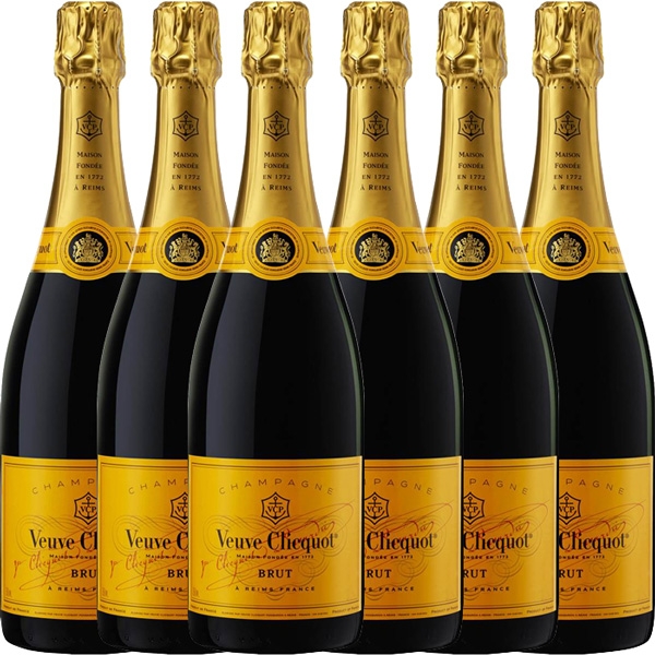 Pakket met 6 flessen à 75CL Veuve Clicquot Brut