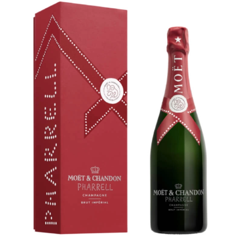 Moët & Chandon Pharrell Deep Red Limited Edition Brut Impérial champagne in geschenkverpakking