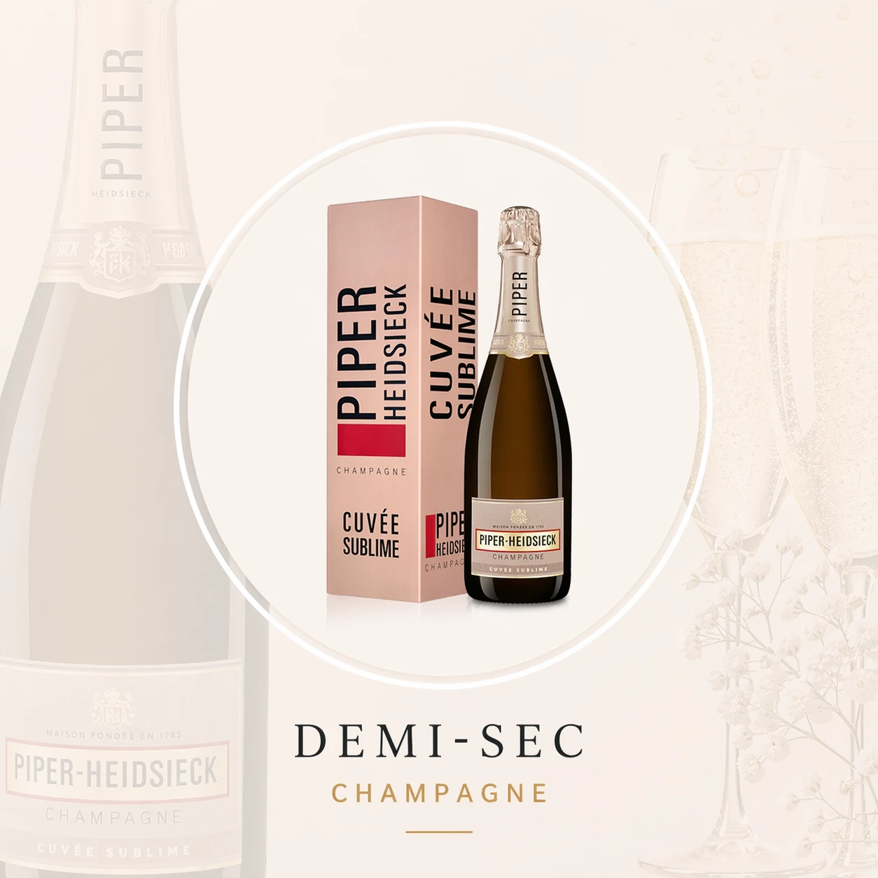 Illustratie van demi-sec champagne