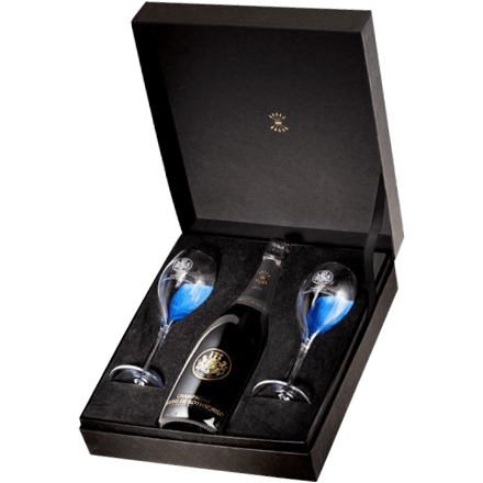 Barons de Rothschild Blanc de Blancs 75CL in luxe geschenkdoos met glazen